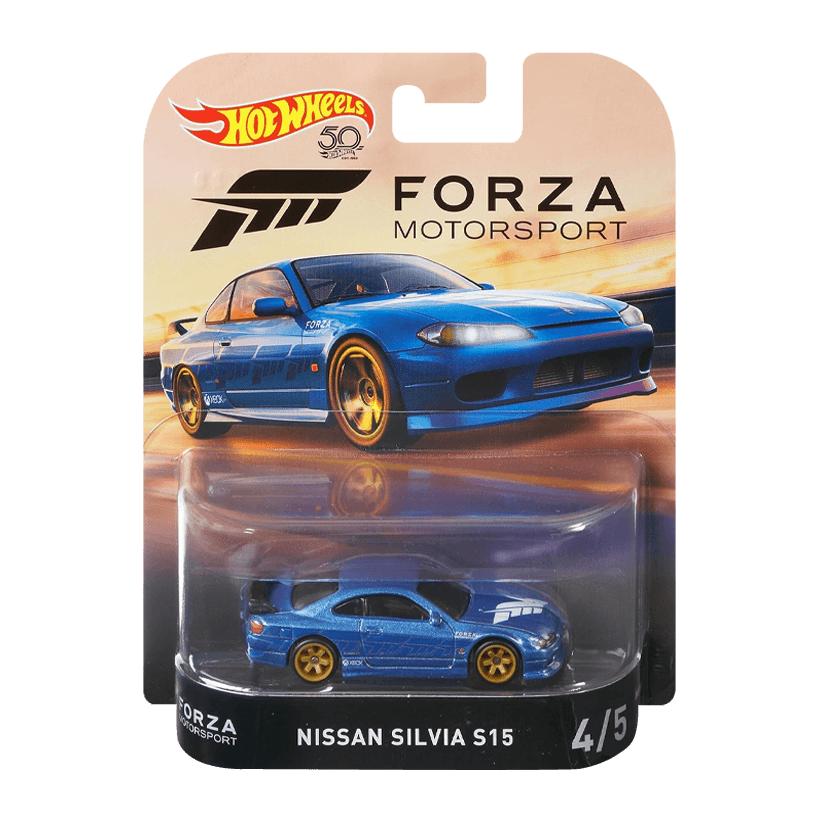 Машинка Premium Hot Wheels Nissan Silvia S15 Forza Rep. Entertainment 1:64 FLD19 Blue - Retromagaz