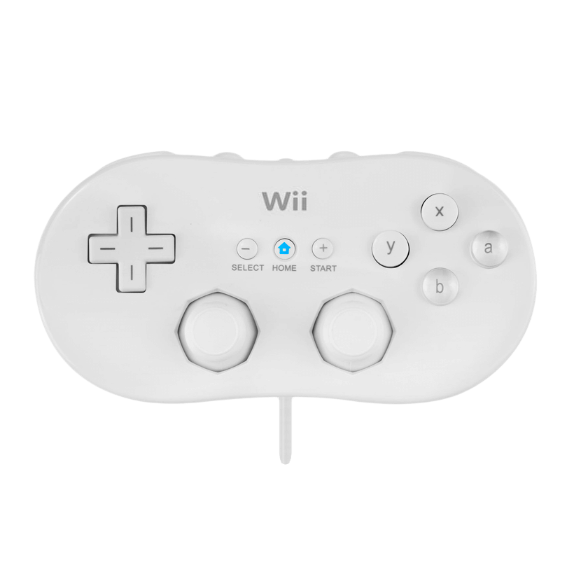 Геймпад Дротовий Nintendo Wii RVL-005 Classic Controller SNES / NES Mini White 1m Б/У - Retromagaz