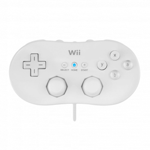 Геймпад Проводной Nintendo Wii RVL-005 Classic Controller White 1m Б/У