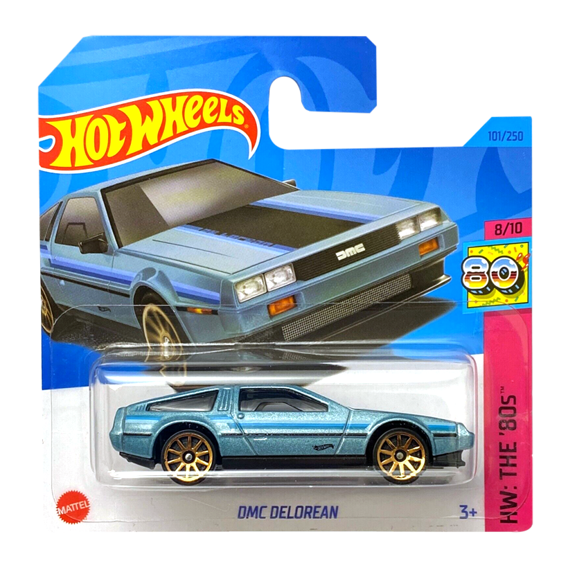Машинка Базова Hot Wheels DMC Delorean The `80S 1:64 HKG84 Silver - Retromagaz