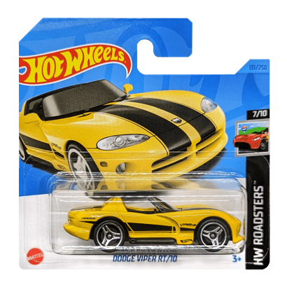 Машинка Базова Hot Wheels Dodge Viper RT/10 Roadsters 1:64 HKH43 Yellow - Retromagaz