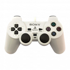 Геймпад Дротовий Sony PlayStation 2 DualShock 2 SCPH-10010 White Б/У Нормальний