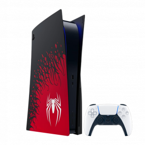 Набор Консоль Sony PlayStation 5 Blu-ray Spider-Man 2 Limited Edition 825GB Red Black Б/У  + Геймпад Беспроводной DualSense White - Retromagaz