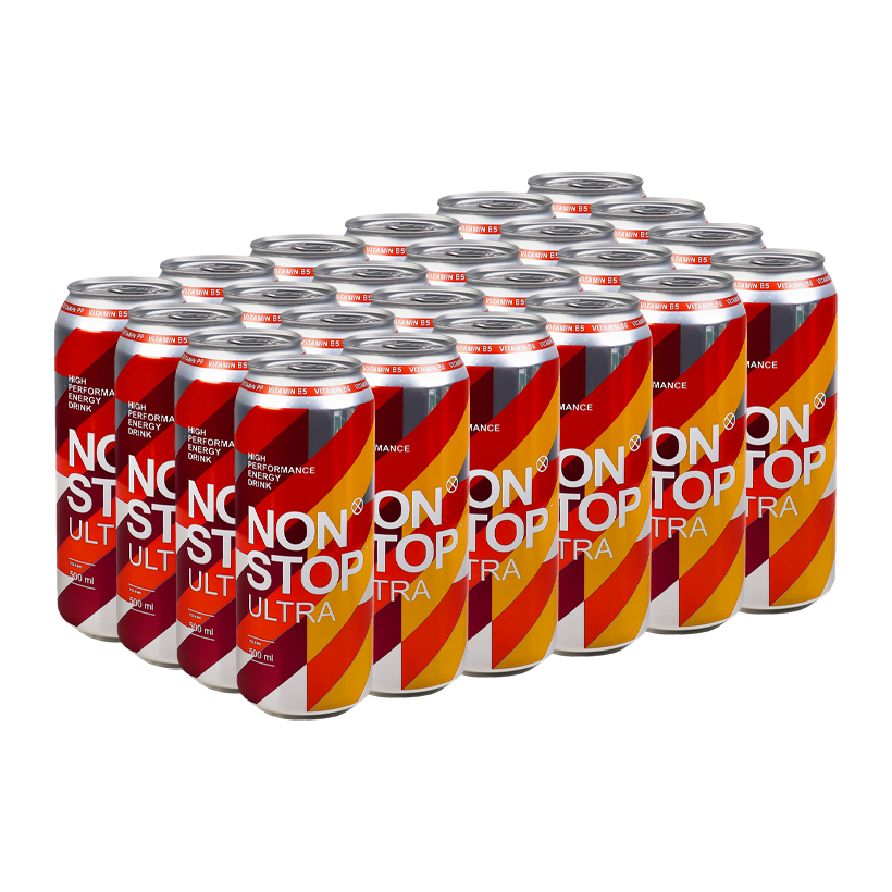Набор Напиток Энергетический Non Stop 24шт Ultra 500ml - Retromagaz