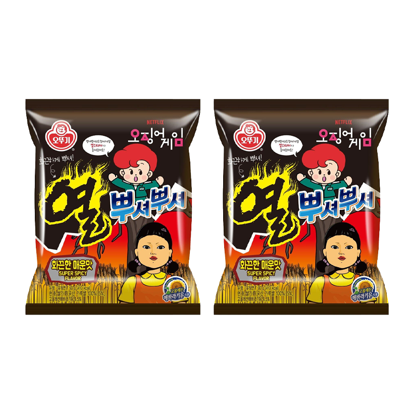 Набір Снеки 2шт Ottogi Squid Game (Гра в Кальмара) Ramen 90g - Retromagaz