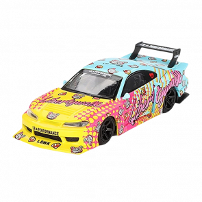 Машинка Premium MINI GT Nissan LB-Super Silhouette S15 SILVIA LBWK KUMA 1:64 MGT00754-СH Yellow - Retromagaz