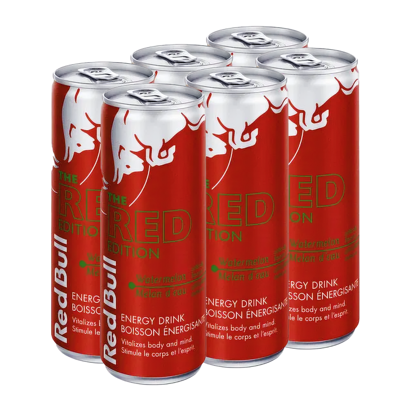 Набір Напій Енергетичний 4шт Red Bull Red Edition Watermelon 250ml - Retromagaz