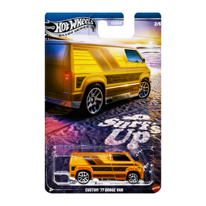 Тематична Машинка Hot Wheels Custom '77 Dodge Van Surf's Up 1:64 JCB66 Orange - Retromagaz