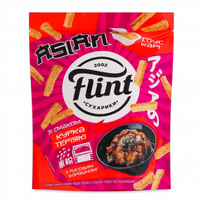 Сухарики Flint со Вкусом Курицы Терияки и Соусом Кари 15g + 60g - Retromagaz