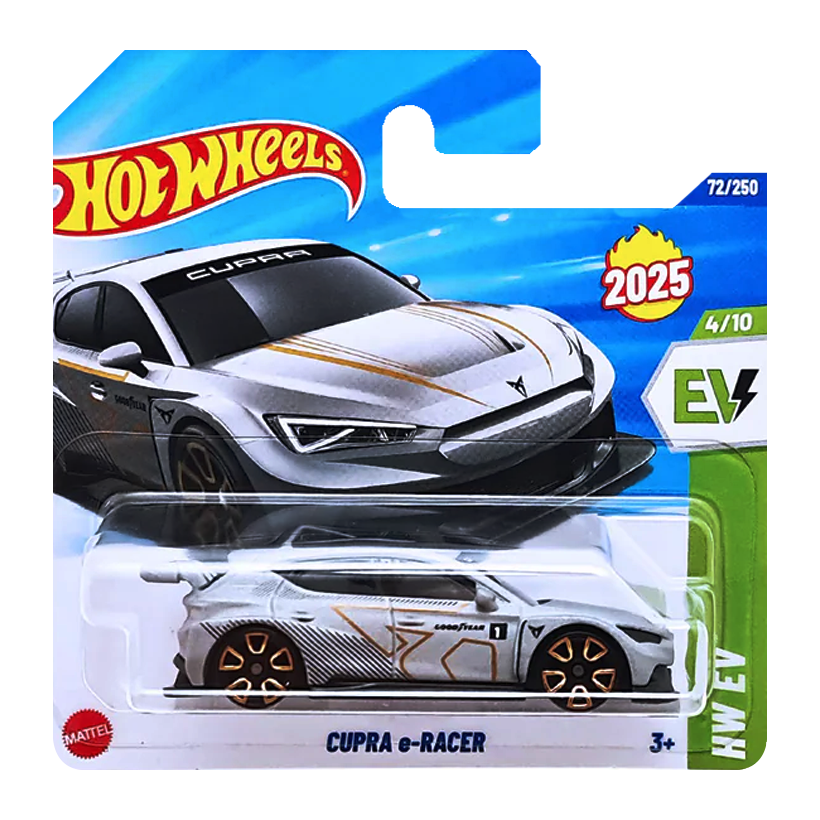 Машинка Базовая Hot Wheels Seat Cupra e-Racer EV 1:64 HYX46 Grey - Retromagaz