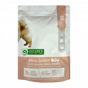 Сухий Корм для Собак Nature's Protection Mini Junior Small Breeds Домашня Птиця 500g - Retromagaz