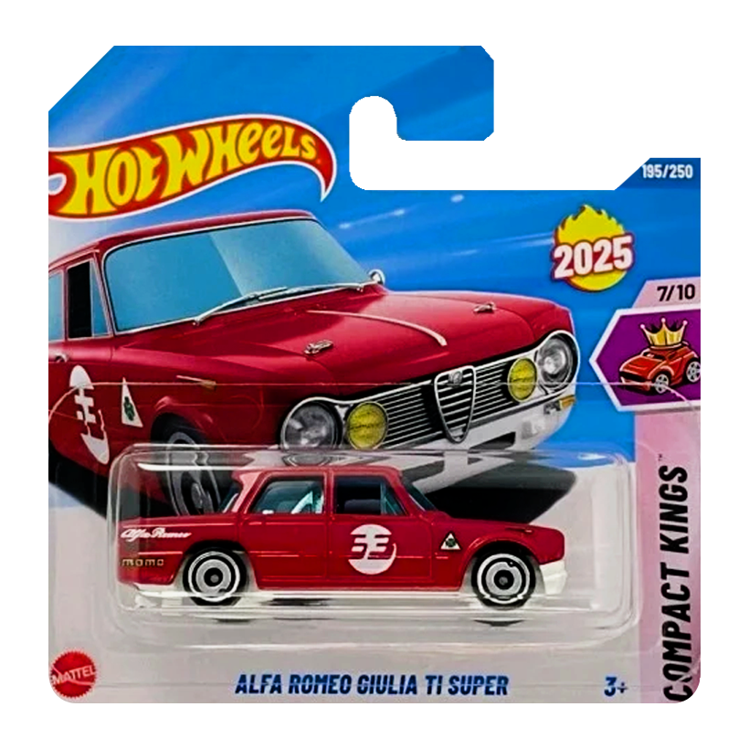 Машинка Базовая Hot Wheels Alfa Romeo Giulia TI Super Compact Kings 1:64 HYW40 Red - Retromagaz