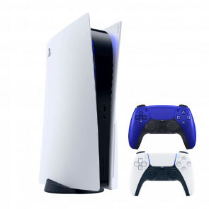Набор Консоль Sony PlayStation 5 Blu-ray 825GB White Новый  + Геймпад Беспроводной DualSense Cobalt Blue