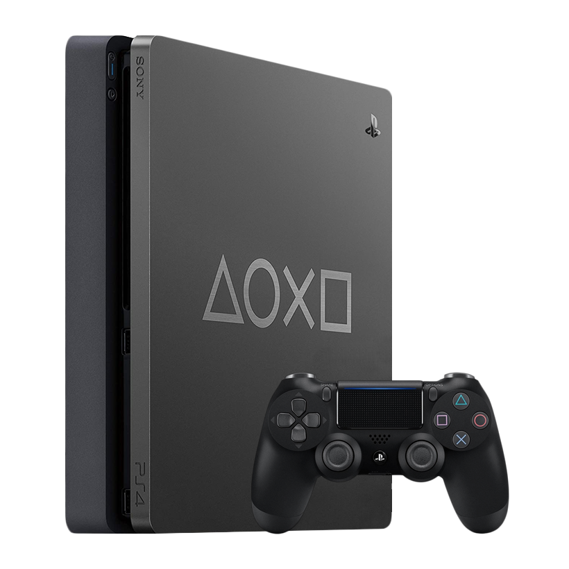 Набор Консоль Sony PlayStation 4 Slim Days of Play Limited Edition 1TB Grey Б/У  + Геймпад Беспроводной DualShock 4 Version 2 Black - Retromagaz