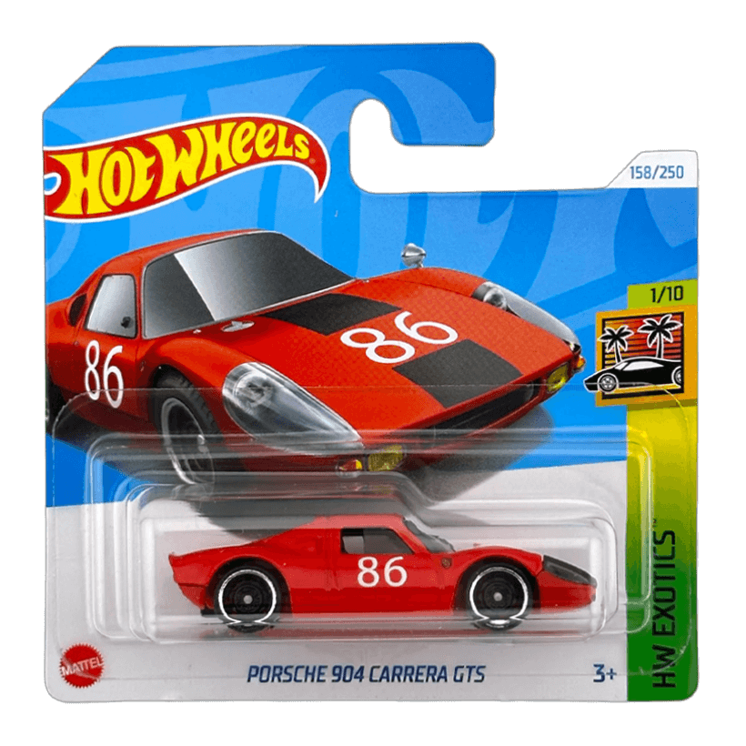 Машинка Базовая Hot Wheels Porsche Porsche 904 Carrera GTS Exotics 1:64 HTD94 Red - Retromagaz