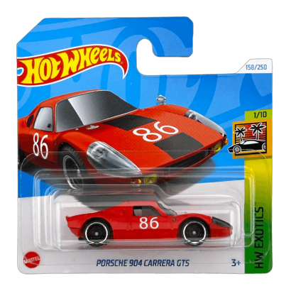 Машинка Базова Hot Wheels Porsche 904 Carrera GTS Exotics 1:64 HTD94 Red - Retromagaz