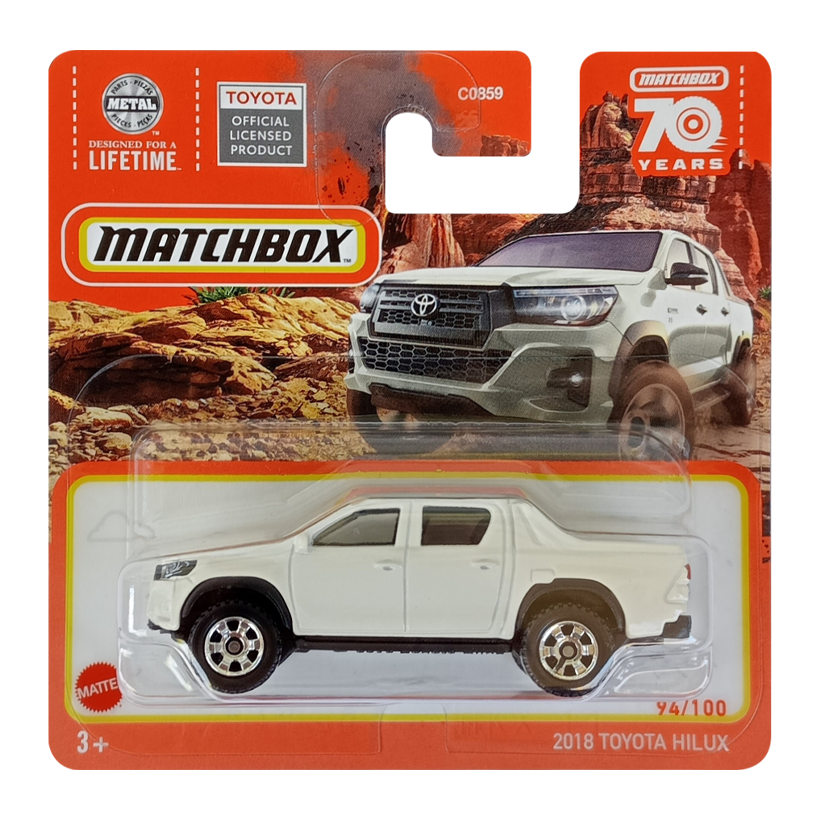 Машинка Велике Місто Matchbox 2018 Toyota Hilux Off-Road 1:64 HLD25 White - Retromagaz