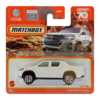 Машинка Велике Місто Matchbox 2018 Toyota Hilux Off-Road 1:64 HLD25 White - Retromagaz