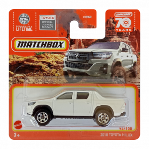 Машинка Большой Город Matchbox 2018 Toyota Hilux Off-Road 1:64 HLD25 White - Retromagaz