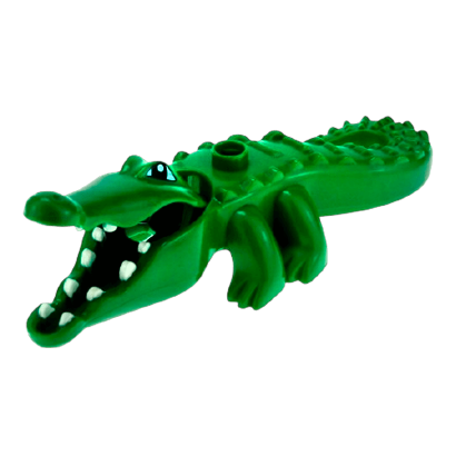 Фігурка Lego Animals Alligator Crocodile Large with Opening Jaw and Narrow Snout Duplo 53915c01 1 Б/У - Retromagaz