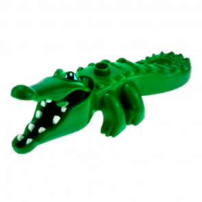 Фигурка Lego Alligator Crocodile Large with Opening Jaw and Narrow Snout Duplo Animals 53915c01 1 Б/У - Retromagaz