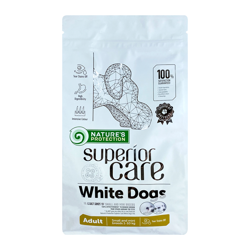 Сухий Корм Nature's Protection для Собак Nature's Protection Superior Care White Dogs Grain Free Adult Small&Mini Breeds Ягня 1,5kg - Retromagaz