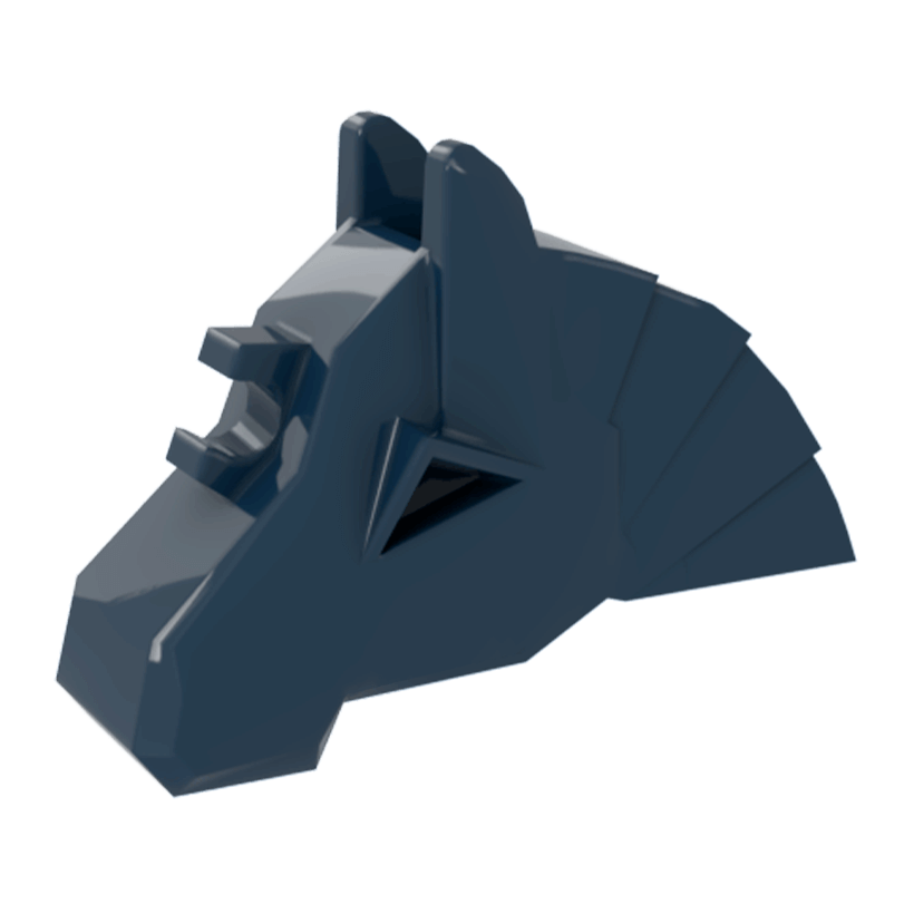 Для Животных Lego Horse Battle Helmet Angular Castle 48492 4295039 Dark Blue Б/У - Retromagaz