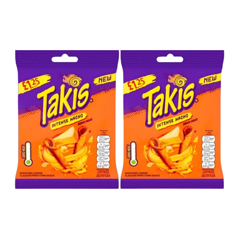 Набор Кранчи 2шт Takis Intense Nacho Seasoned Cheese 100g - Retromagaz