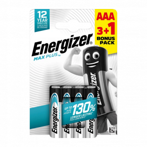 Батарейка 4шт Energizer AAA Max Plus Black - Retromagaz