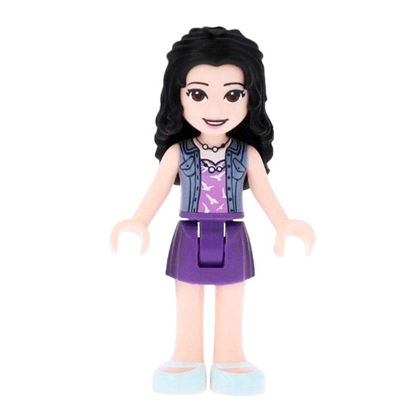 Фигурка Lego Girl Emma Dark Purple Skirt Friends frnd294 Б/У - Retromagaz
