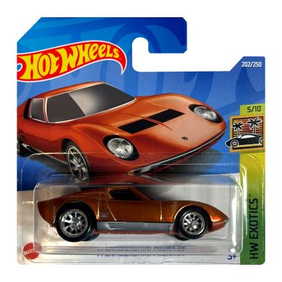 Машинка Базовая Hot Wheels `71 Lamborghini Miura SV Super Treasure Hunt STH Exotics 1:64 HCY13 Orange - Retromagaz