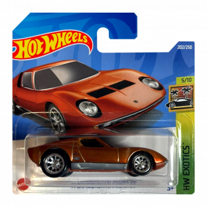 Машинка Базовая Hot Wheels `71 Lamborghini Miura SV Super Treasure Hunt STH Exotics 1:64 HCY13 Orange
