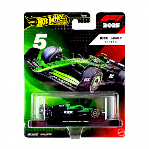 Машинка Premium Hot Wheels KICK Sauber F1 Team (#5 Gabriel Bortoleto) 1:64 JKD89 Green - Retromagaz