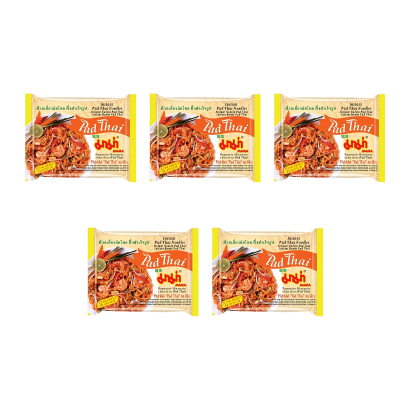 Набор Лапша 5шт Mama Рисова Пад Тай Рамен Pad Thai Stir Fried Острая 70g - Retromagaz