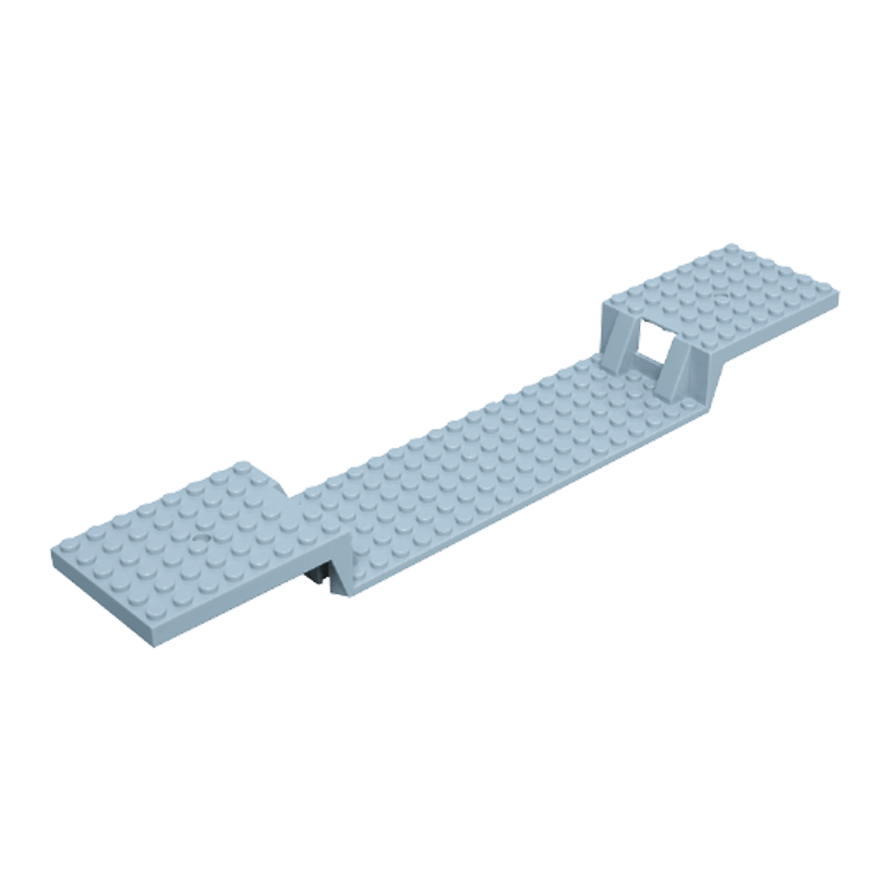 Для Поїзда Lego Основа Split-Level without Bottom Tubes 6 x 34 87058 4616995 Light Bluish Grey Б/У - Retromagaz