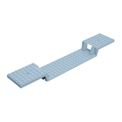 Для Поезда Lego Split-Level without Bottom Tubes Основа 6 x 34 87058 4616995 Light Bluish Grey Б/У - Retromagaz