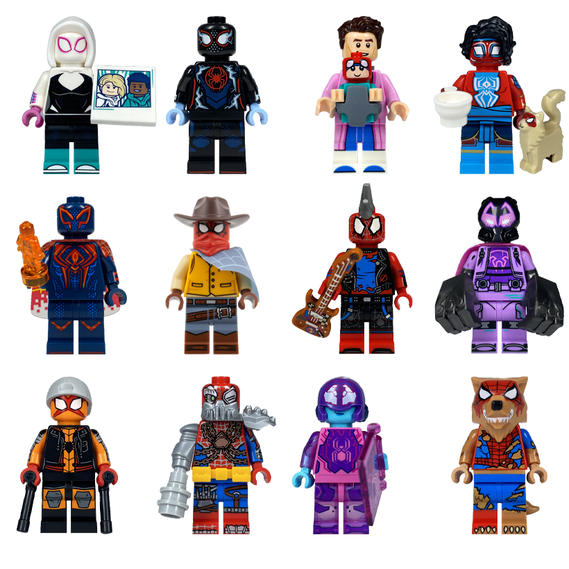 Набор Фигурок Spider Man Across the Spider Verse (Полная Серия из 12 Новых Запакованых Минифигурок colspi) - Retromagaz