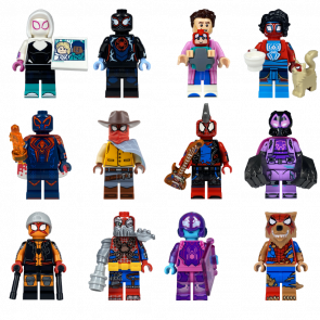 Набор Фигурок Spider-Man Across the Spider-Verse (Полная Серия из 12 Полных Наборов Минифигурок) - Retromagaz