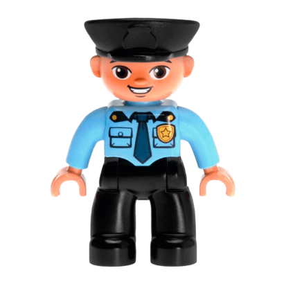 Фигурка Lego Black Legs Medium Blue Top Duplo Boy 47394pb169a Б/У - Retromagaz