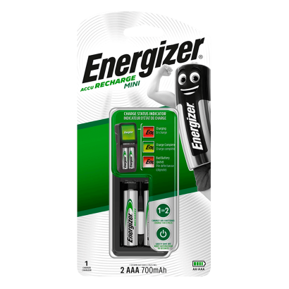 Зарядное Устройство Energizer Mini Eu + 2 AAA х 700mAh Black Новый - Retromagaz