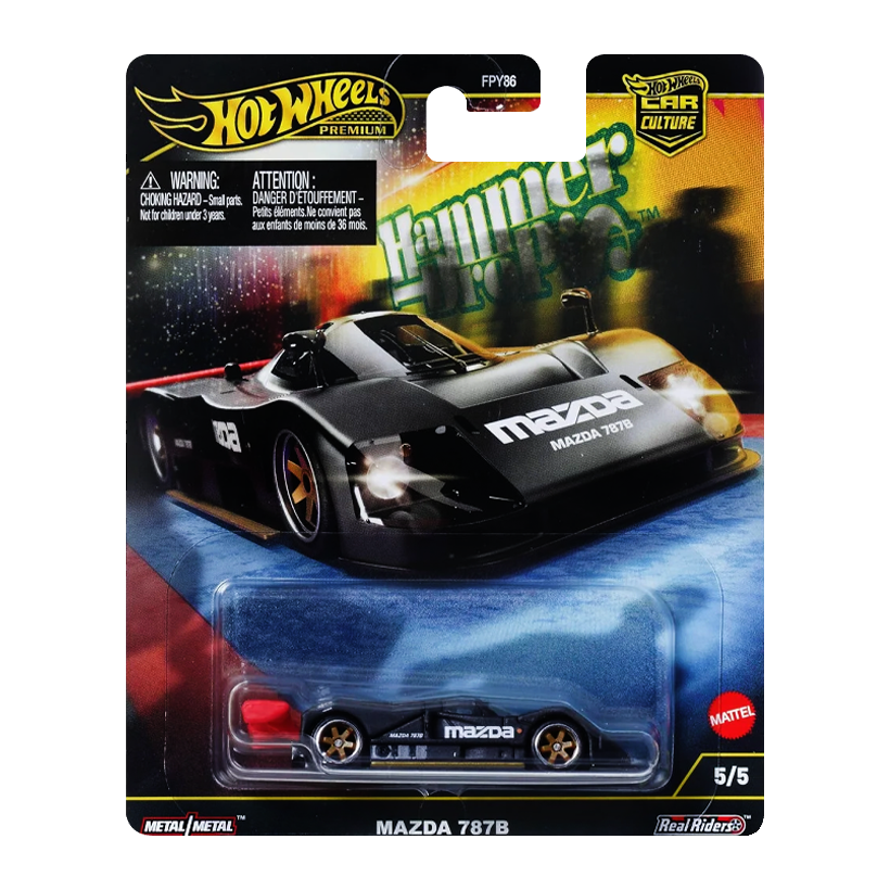 Машинка Premium Hot Wheels Mazda 787B Hammer Drop 1:64 HRW08 Black - Retromagaz