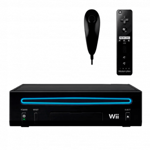 Набір Консоль Nintendo Wii Family Edition Europe 512MB Black Б/У Нормальний + Контролер RMC Remote Plus Новий + Nunchuk - Retromagaz