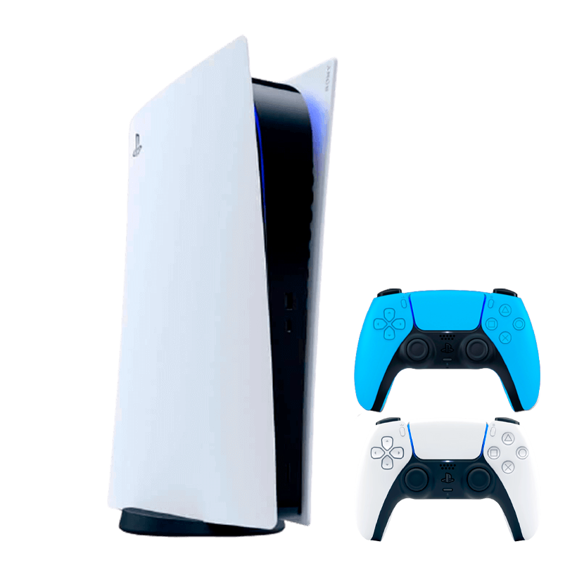 Набір Консоль Sony PlayStation 5 Digital Edition 825GB White Новий + Геймпад Бездротовий DualSense Ice Blue - Retromagaz