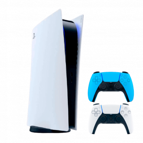 Набір Консоль Sony PlayStation 5 Digital Edition 825GB White Новий  + Геймпад Бездротовий DualSense Ice Blue
