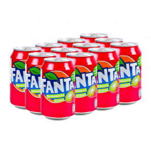 Набор Напиток 12шт Fanta Strawberry & Kiwi 355ml - Retromagaz