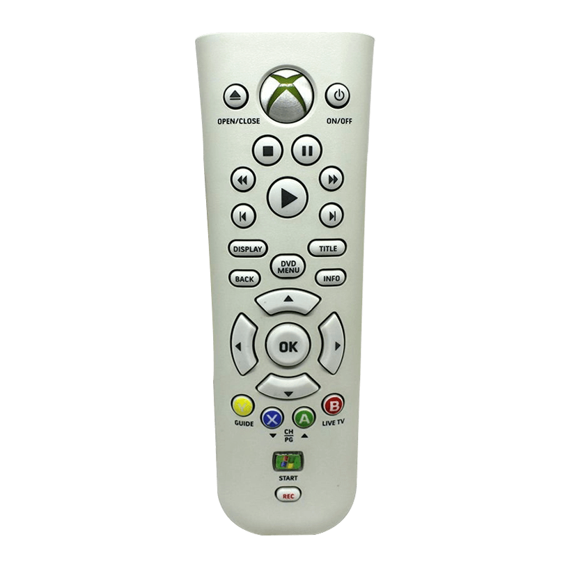 Пульт Бездротовий Microsoft Xbox 360 Media DVD Remote Control White Б/У - Retromagaz