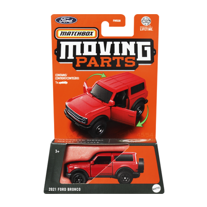 Тематическая Машинка Matchbox 2021 Ford Bronco Moving Parts 1:64 FWD28/HVN05 Red - Retromagaz