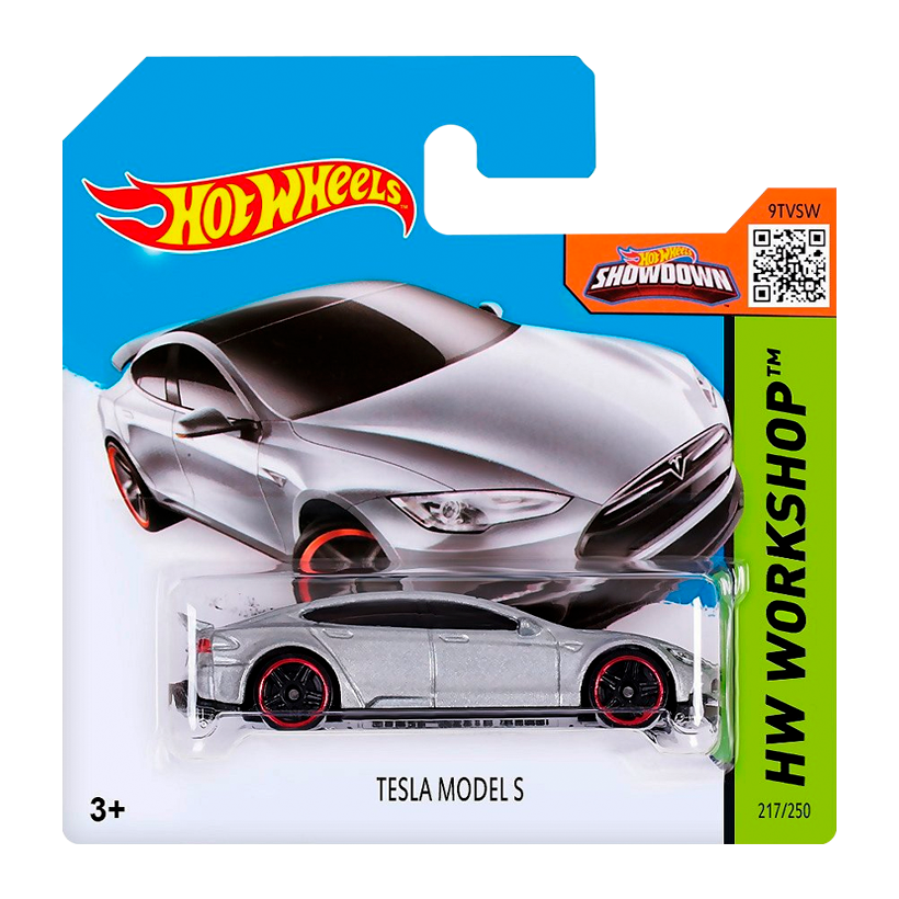 Машинка Базовая Hot Wheels Tesla Model S Workshop 1:64 CFH03 Silver - Retromagaz