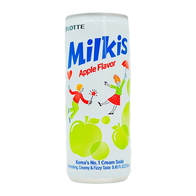 Напій Lotte Milkis Газований Молочний Яблуко 250ml - Retromagaz
