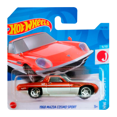 Машинка Базовая Hot Wheels 1968 Mazda Cosmo Sport Super Treasure Hunt STH J-Imports 1:64 HKL20 Orange - Retromagaz